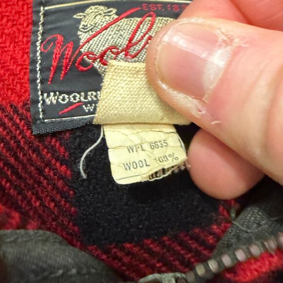 Vintage Woolrich Shirt Jacket Large Hunting Buffalo Plaid Flannel Shacket 60s - Picture 7 of 10